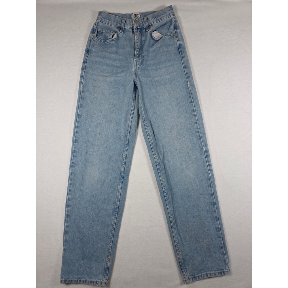 BDG Jeans High-Rise Baggy Taper Leg Light Wash Denim 26 Blue Y2K Retro Mom